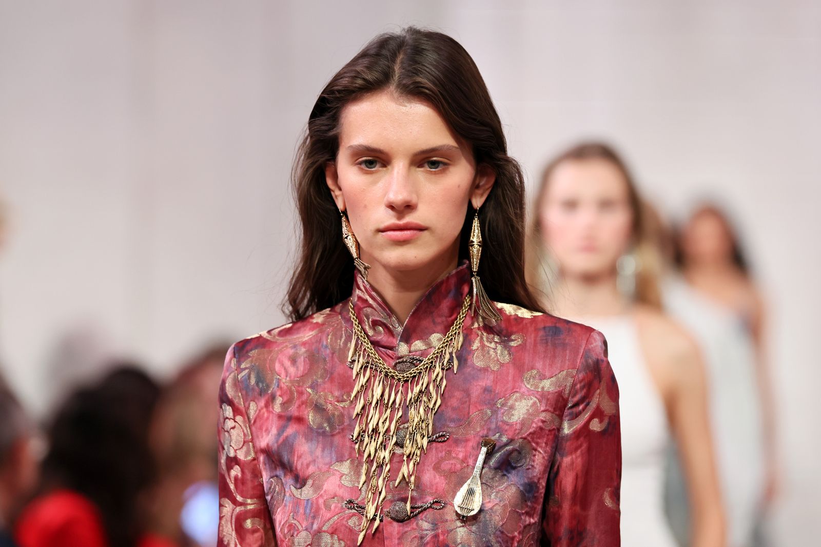 NEW YORK NEW YORK SEPTEMBER 09 A model walks the runway for the Ralph Lauren fashion show during New York Fashion Week...
