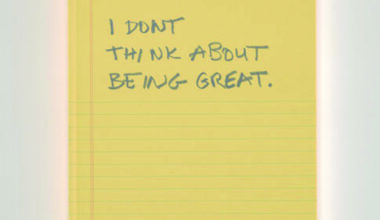 Robert Rauschenberg’s I Don't Think About Being Great