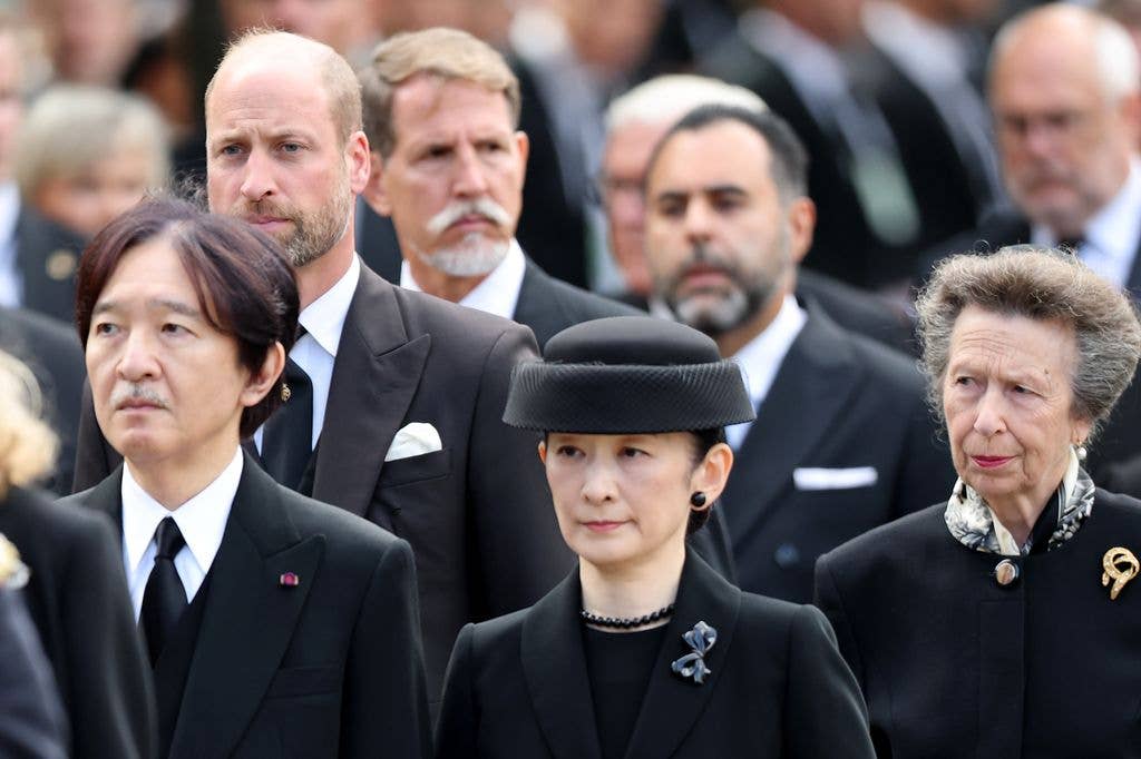 Prince William, Prince of Wales, Princess Anne, Princess Royal, Crown Prince Akishino and Princess Kiko during the funeral of King Harald V of Norway on September 09, 2026 in Oslo, Norway.