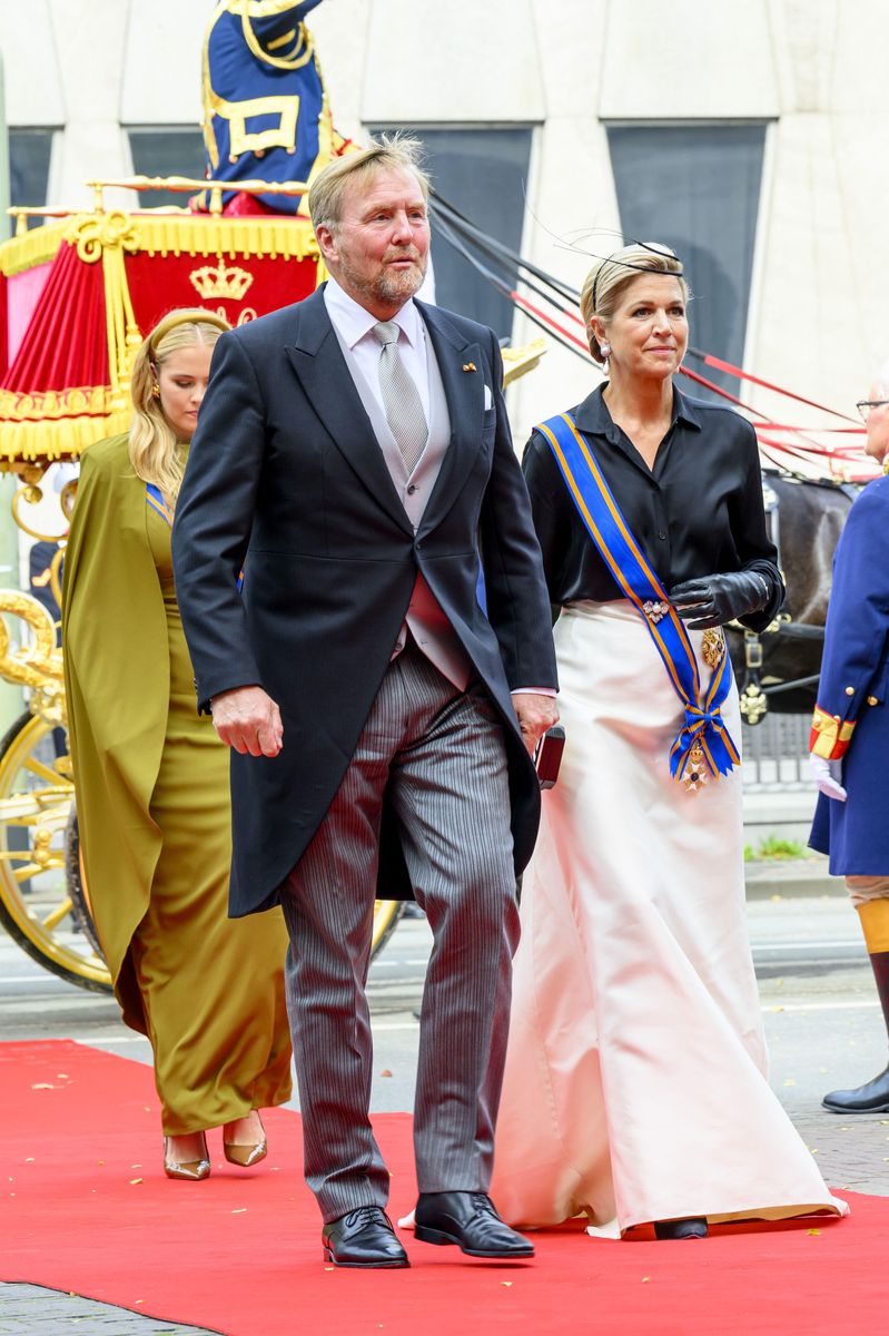 Known for her love of bold colors and statement accessories, the Dutch Queen took a noticeably more subdued approach to the traditional royal occasion this year.