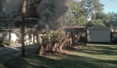 Chatham County Fire responds to house fire on Queens Court
