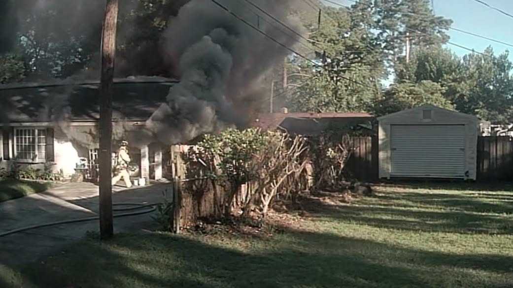 Chatham County Fire responds to house fire on Queens Court