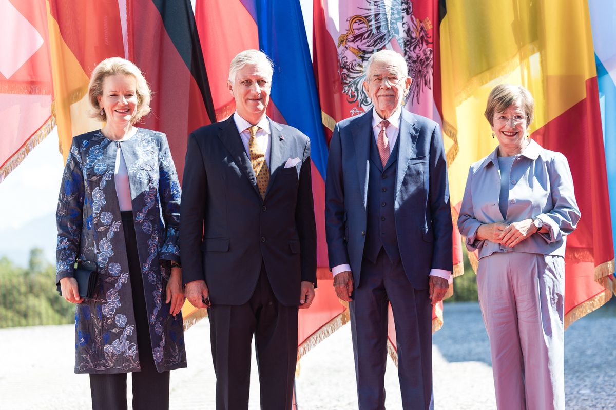 King Philippe and Queen Mathilde travel high into the Austrian Alps for unusual royal gathering