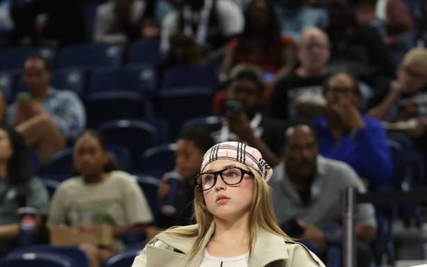 CHICAGO, ILLINOIS - SEPTEMBER 11: Hailey Van Lith #2 of the Chicago Sky stands off to the side prior to the game against the New York Liberty at Wintrust Arena on September 11, 2025 in Chicago, Illinois. NOTE TO USER: User expressly acknowledges and agrees that, by downloading and or using this photograph, User is consenting to the terms and conditions of the Getty Images License Agreement. (Photo by Michael Hirschuber/Getty Images)
