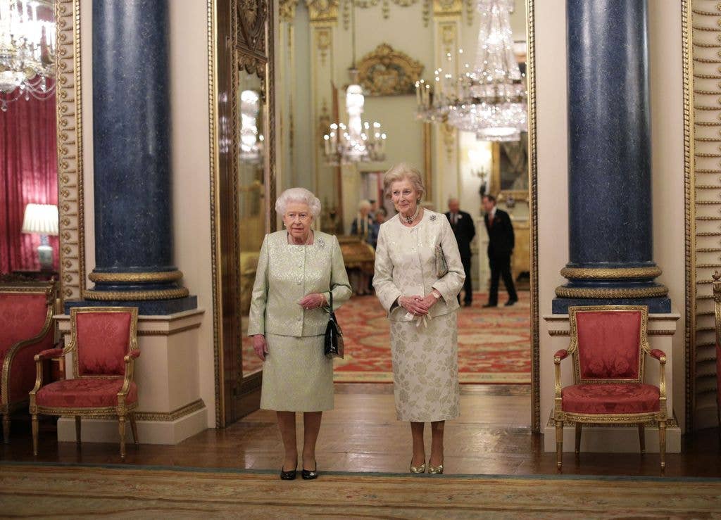 The year of her 80th birthday, Alexandra attended a reception at Buckingham Palace with her cousin Queen Elizabeth to celebrate the Princess' patronages. 