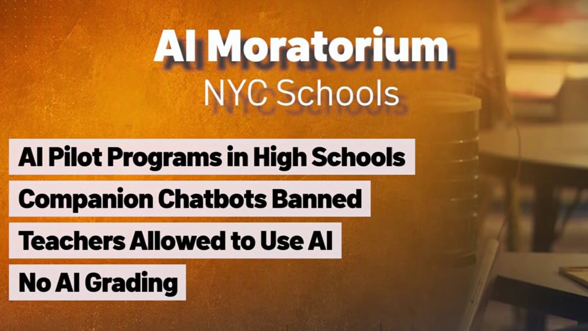 NYC schools ban AI for students through 8th grade: What parents should know – NBC New York