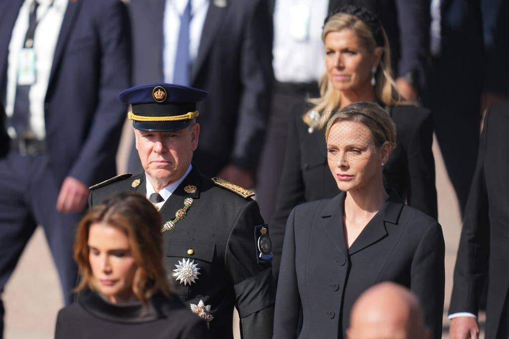 Prince Albert II of Monaco and Princess Charlene of Monaco during the funeral of King Harald V of Norway on September 09, 2026 in Oslo, Norway. 