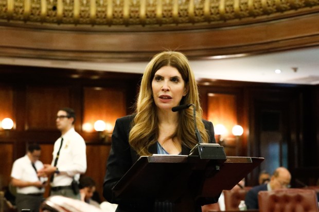 Speaker Julie Menin is pictured during a New York City Council meeting on Sept. 10, 2026. (Alex Krales / NYC Council Media Unit)