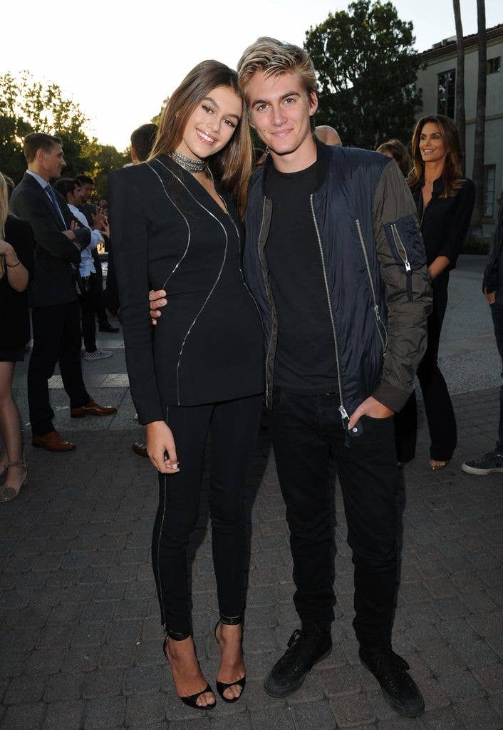 Brother and sister Presley and Kaia Gerber 