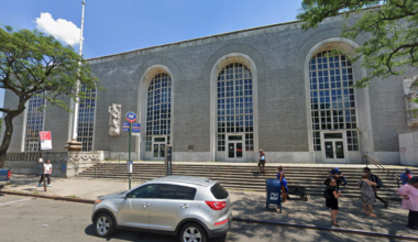 The landmarked South Bronx Post Office at 558 Grand Concourse, which is set to become a new outpost for CUNY's Hostos Community College.