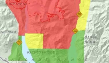 Three Queens Fire closures reduced, King and Goat Fire still burning | Fire