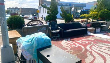 Plaza mess gets cleared |