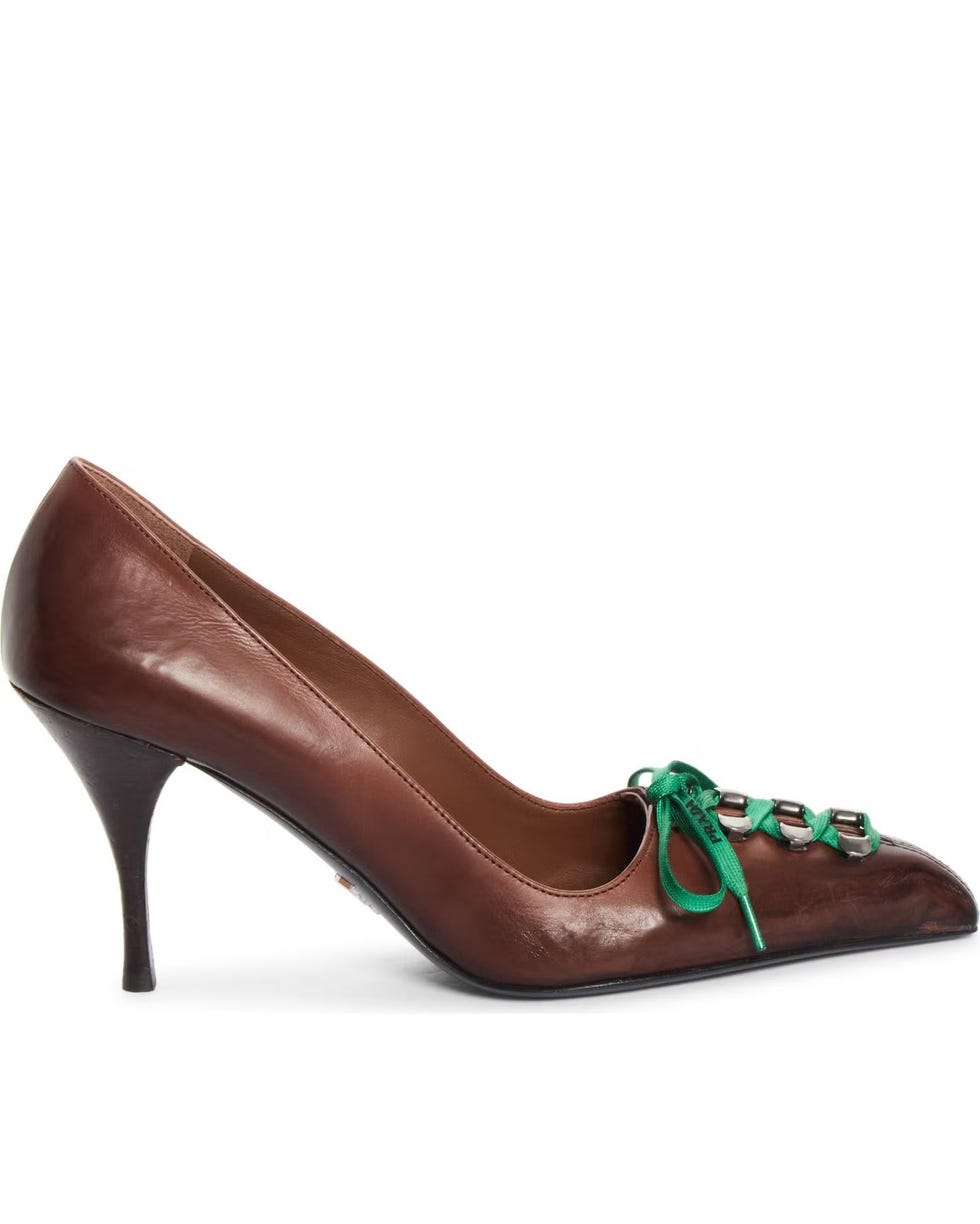 Antiqued Leather Pump