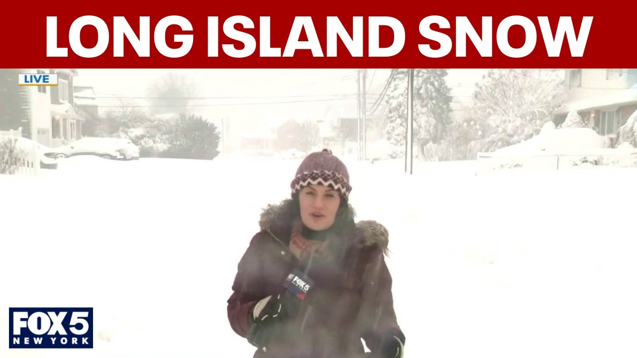 Long Island gets pummeled by heavy snow | WATCH