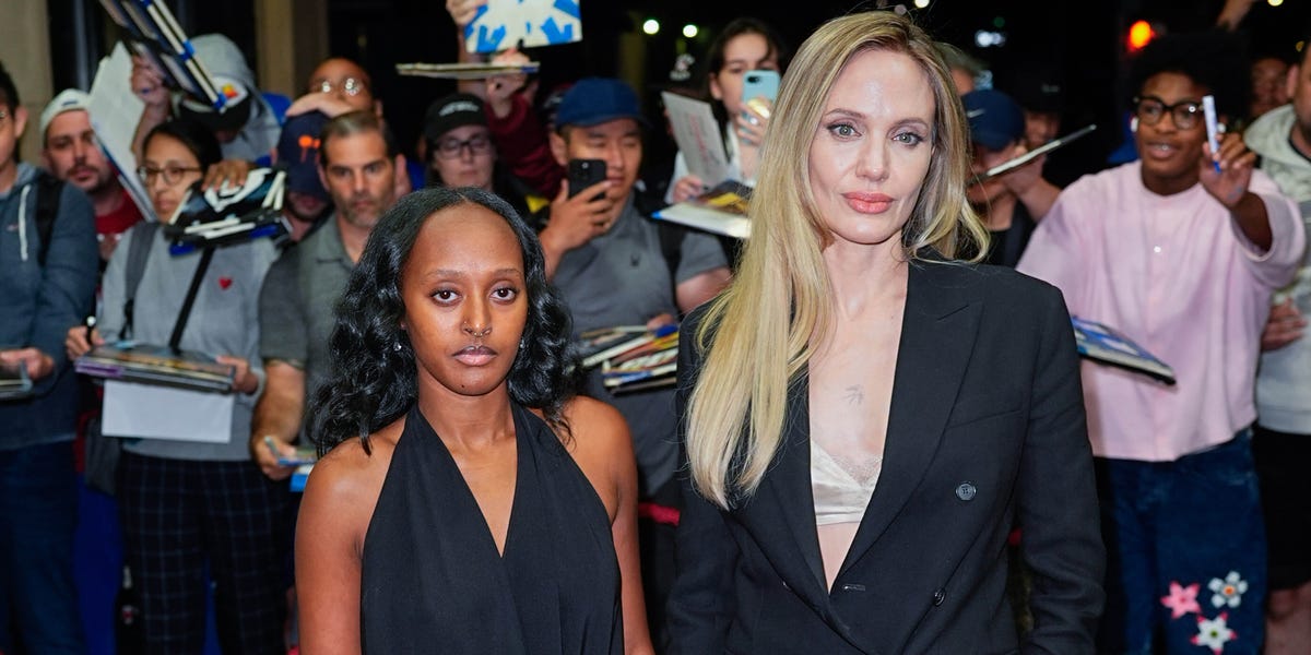 Angelina Jolie and Daughter Zahara Wear Coordinated Black Looks in NYC