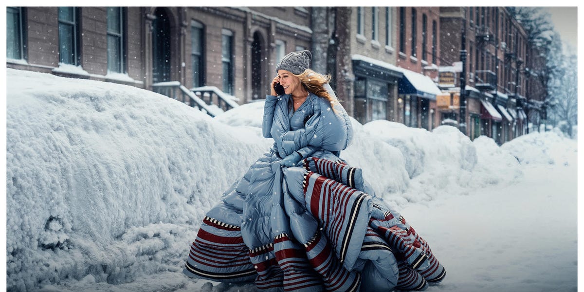 Sarah Jessica Parker's Moncler Puffer Gown Stars in a New York Retrospective