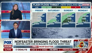 Strengthening nor'easter will begin to lash NYC metro, New England with wind and rain Friday | Latest Weather Clips