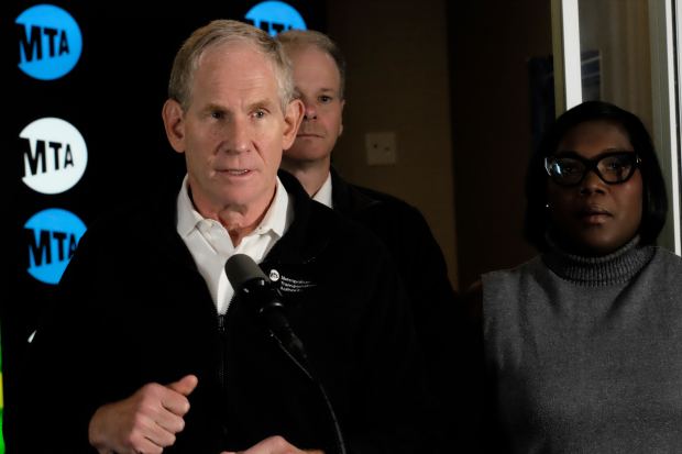 MTA chairman Janno Lieber briefing reporters Friday on preparations for the weekend storm on Friday, September 25, 2026.