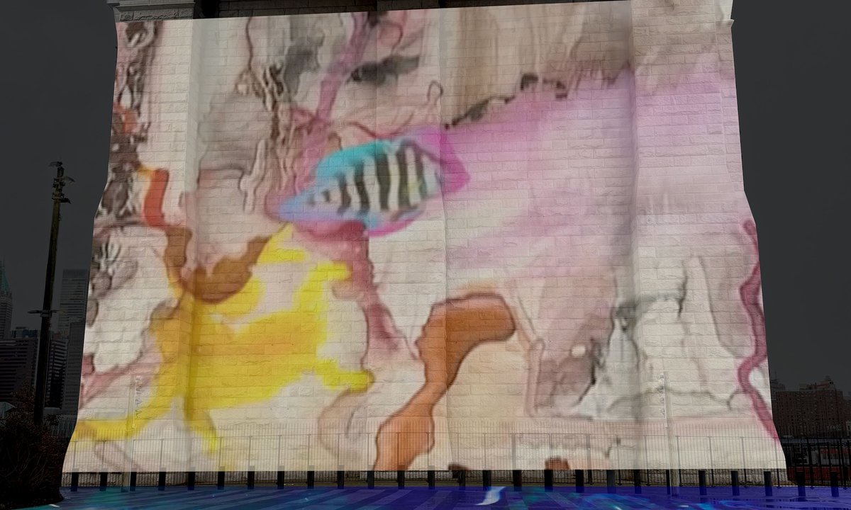Large-scale projection on Brooklyn Bridge calls attention to marine life off the coast of New York City - The Art Newspaper