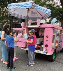 A popular stop was the cotton candy machine.
