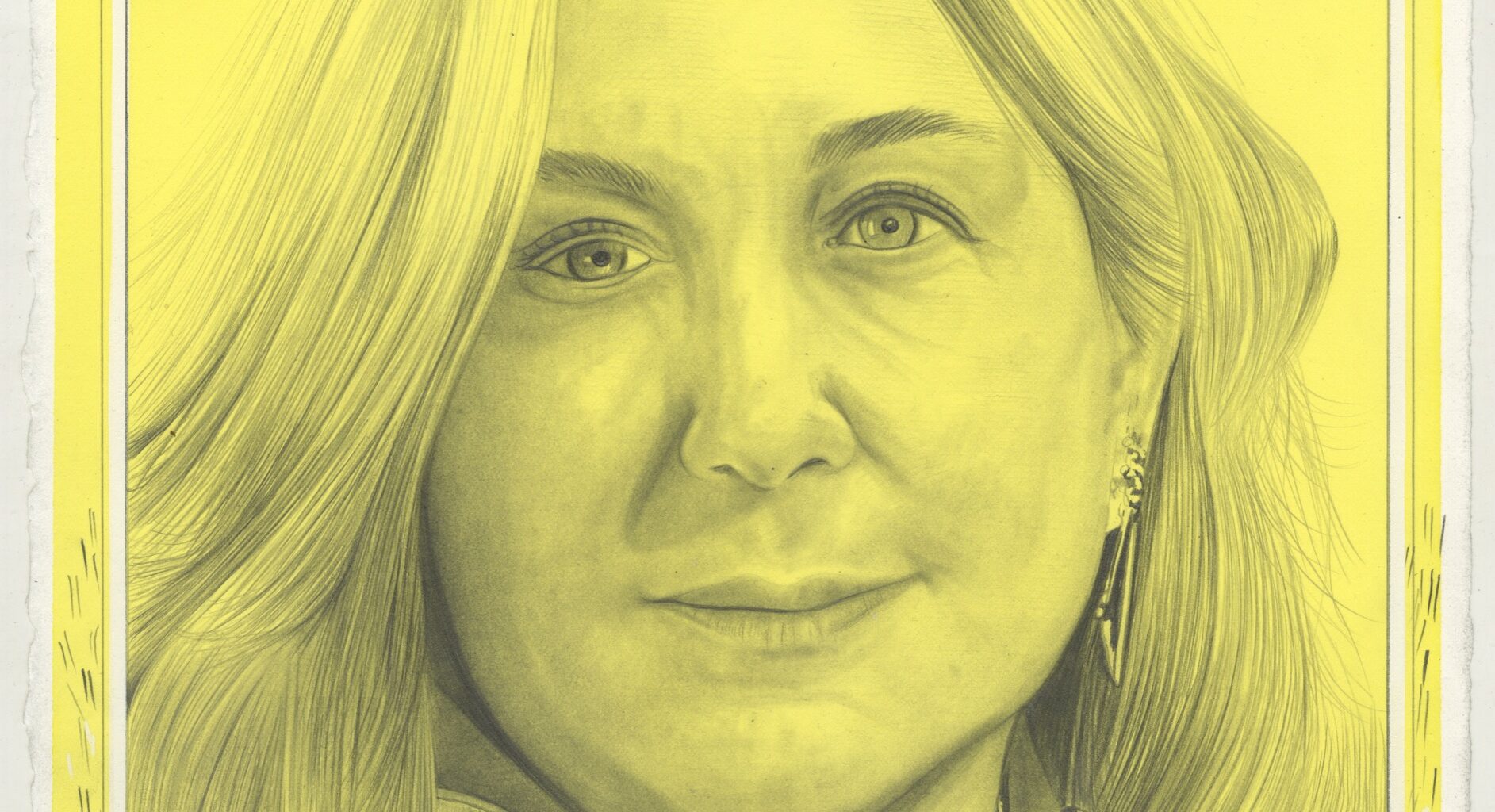 Portrait of Deborah Buck, pencil on paper by Phong H. Bui.