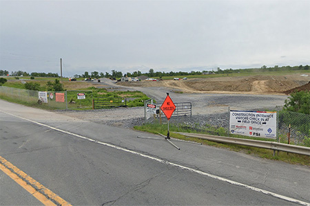 Construction underway at a distribution facility along Route 30A in Schoharie County, N.Y.