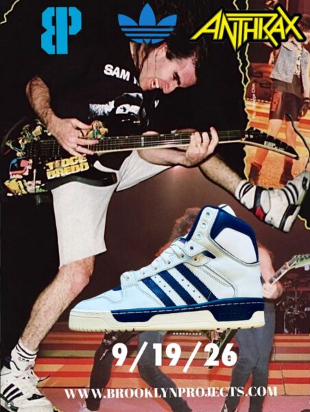 Brooklyn Projects x Anthrax x Adidas limited edition sneaker collaboration featuring the 1988 Conductor colorway resurrected from the archives, 100 pairs only, September 19 2026