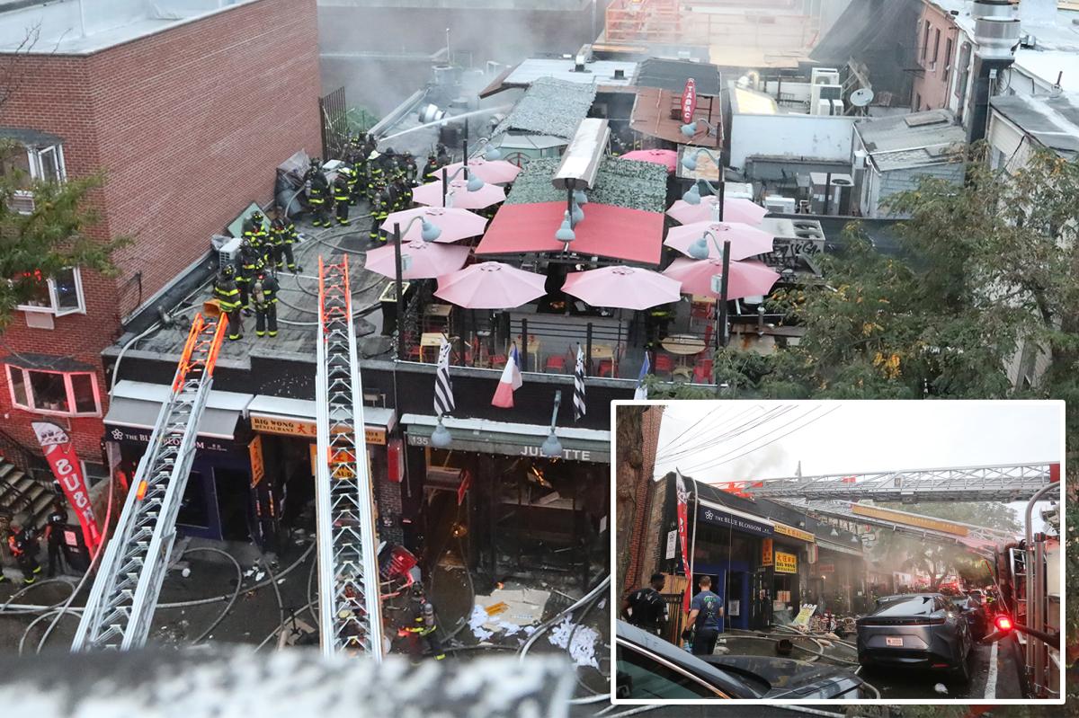 Massive fire rips through NYC restaurant, injuring 6 firefighters