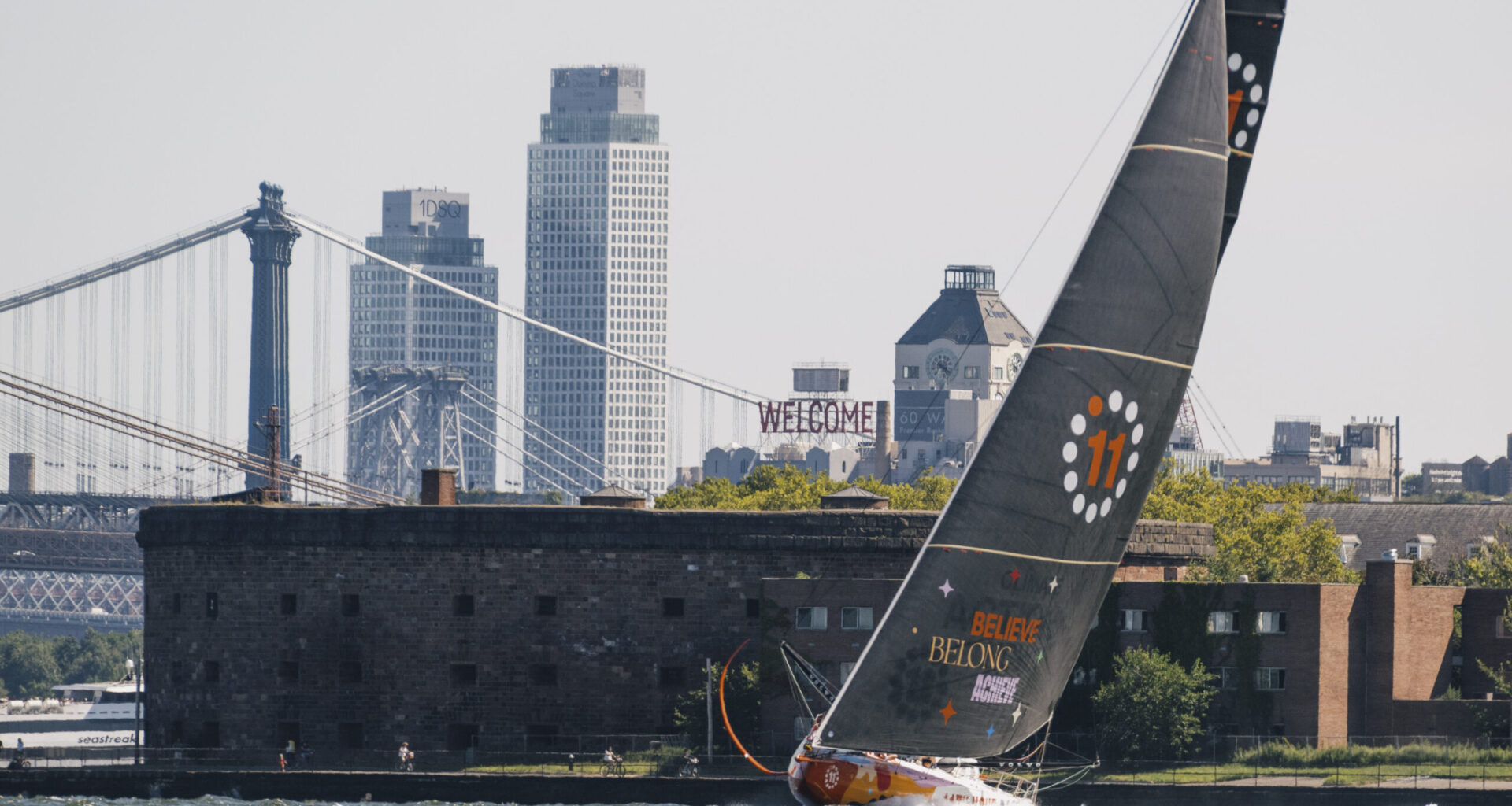 The Ocean Race Atlantic sets sail from Brooklyn Bridge Marina on Tuesday. Photo: TORA ,