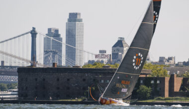 The Ocean Race Atlantic sets sail from Brooklyn Bridge Marina on Tuesday. Photo: TORA ,
