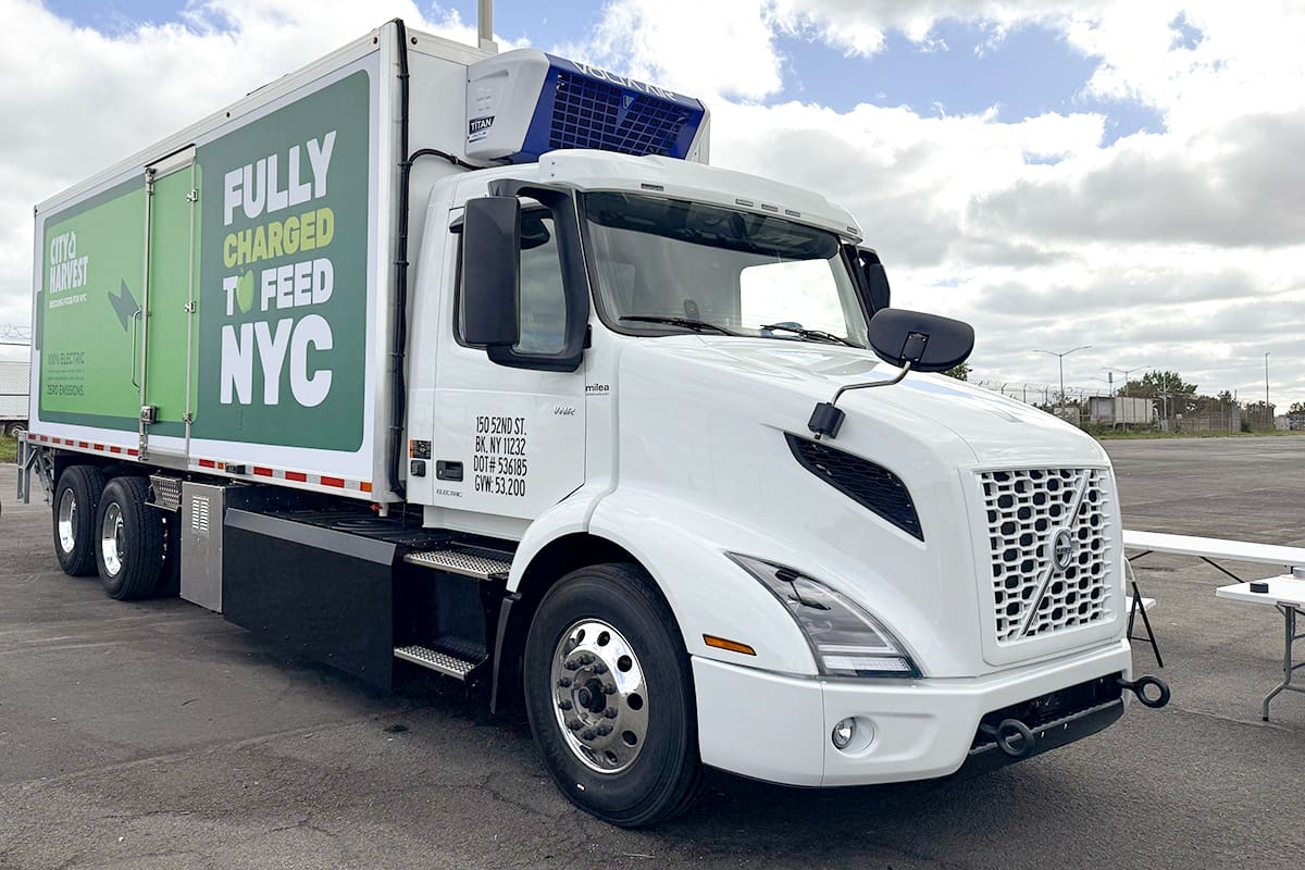 City Harvest Adds Volvo VNR Electric Trucks for New York Food Rescue Routes