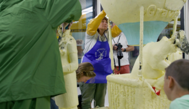 Butter sculpture recycling