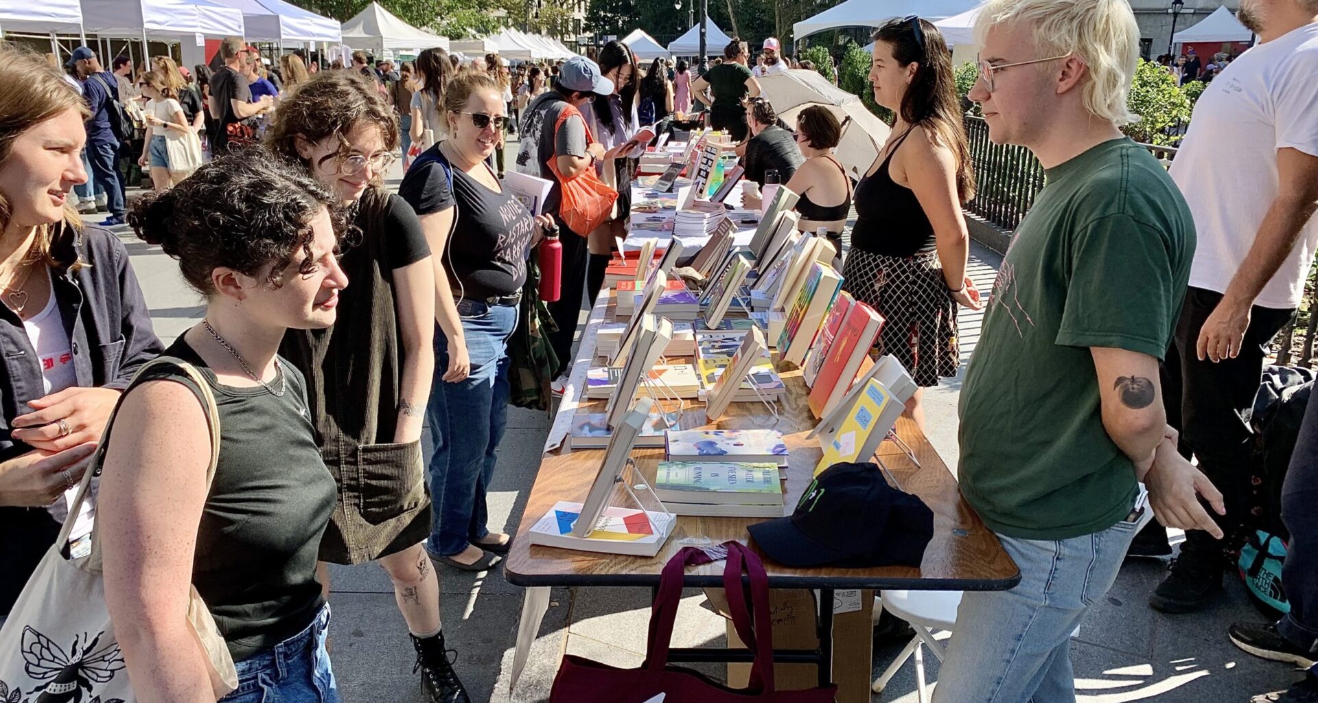 The Brooklyn Book Festival is held in Columbus Park and environs every fall. Photo: Mary Frost/Brooklyn Eagle