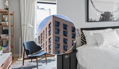 This luxury waterfront studio in Queens costs only $815 a month — inside the Long Island City building offering a free gym, courtyard lounge, & shockingly low rent