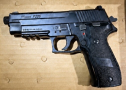 The BB gun state police say Amir Hamza was holding when he was fatally shot by a trooper on Monday, Sept. 14, 2026, n Cario, N.Y. (Photo provided)
