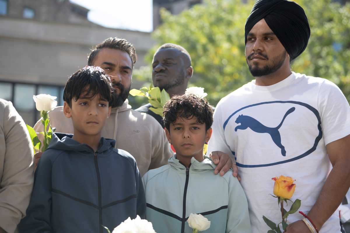 sons of NYC cab driver who died in West Village at vigil