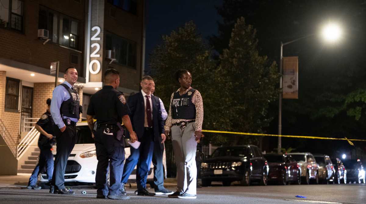 police at scene of brooklyn shooting