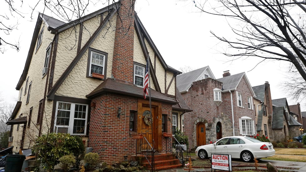 FILE - The boyhood home of President-elect Donald Trump is seen on Jan. 17, 2017, in New York.