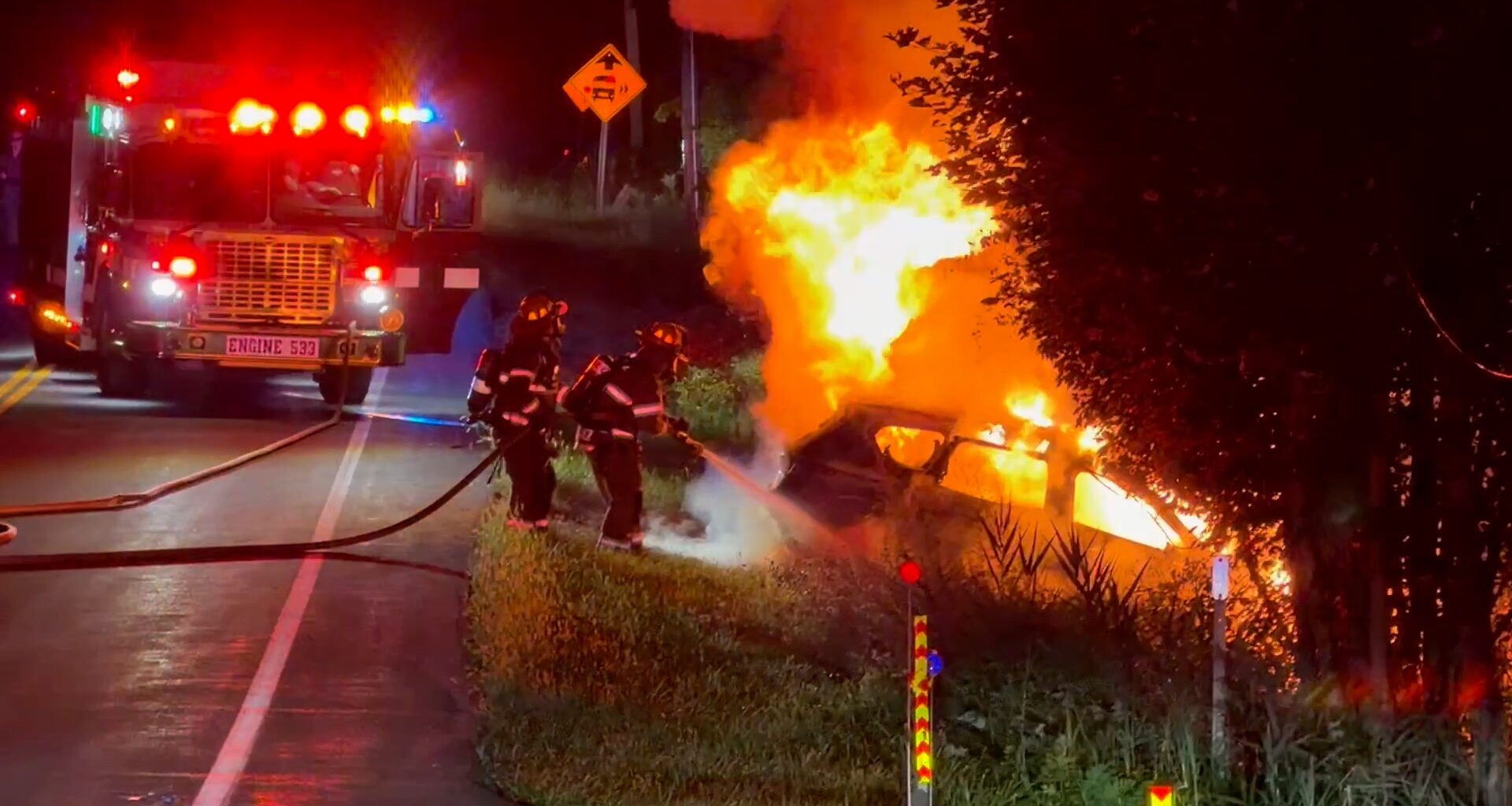 Fatal Fiery Car Crash Monroe