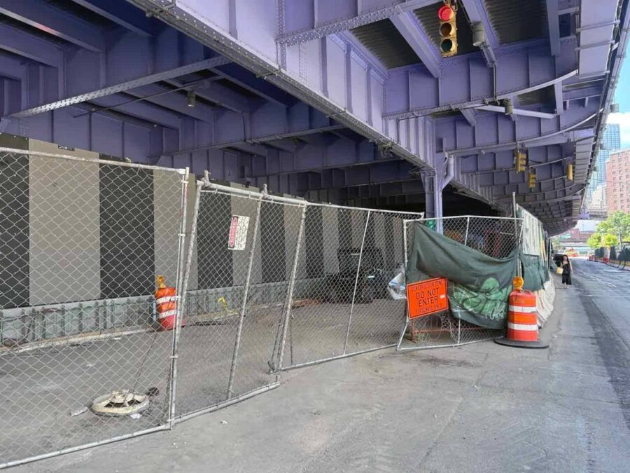 New flood walls, elevated highway, Manhattan