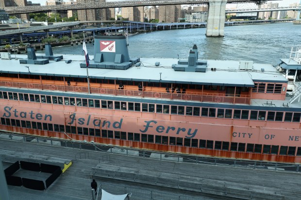 A view of a Staten Island Ferry.