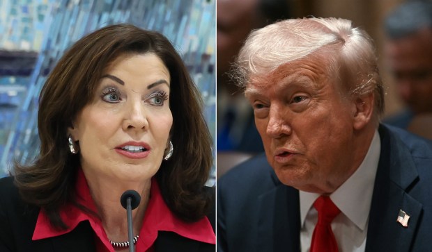 New York Gov. Kathy Hochul and President Donald Trump. (Getty Images)