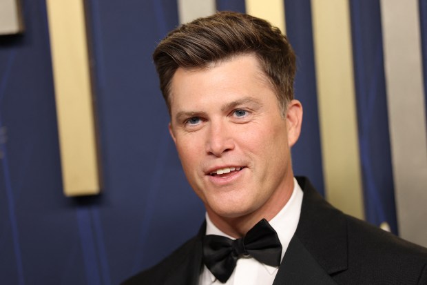 Colin Jost arrives for the 77th Primetime Emmy Awards.
