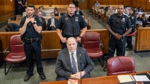 Former Hollywood film producer Harvey Weinstein appears in Manhattan criminal court for a status conference in New York City on March 4, 2026. Weinstein, the disgraced Hollywood producer, will be tried for a third time by New York prosecutors in the sexual assault case of Jessica Mann. (Photo by Steven Hirsch / POOL / AFP via Getty Images)