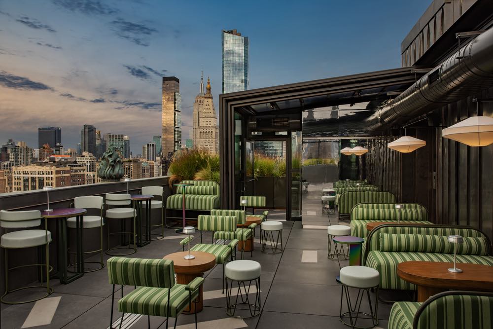 W New York terrace seating
