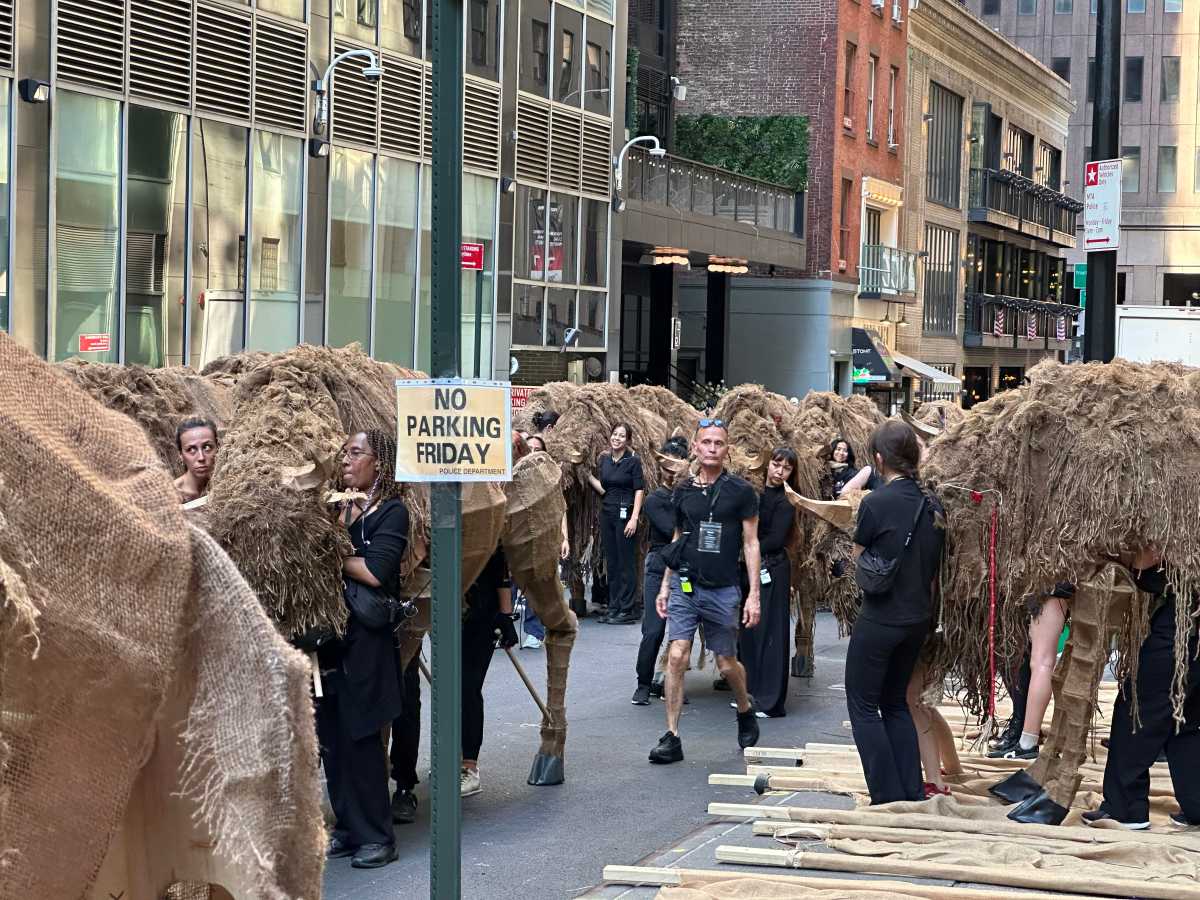 Financial District welcomed 40 life-size buffalo puppets for the US’s largest public art spectacle