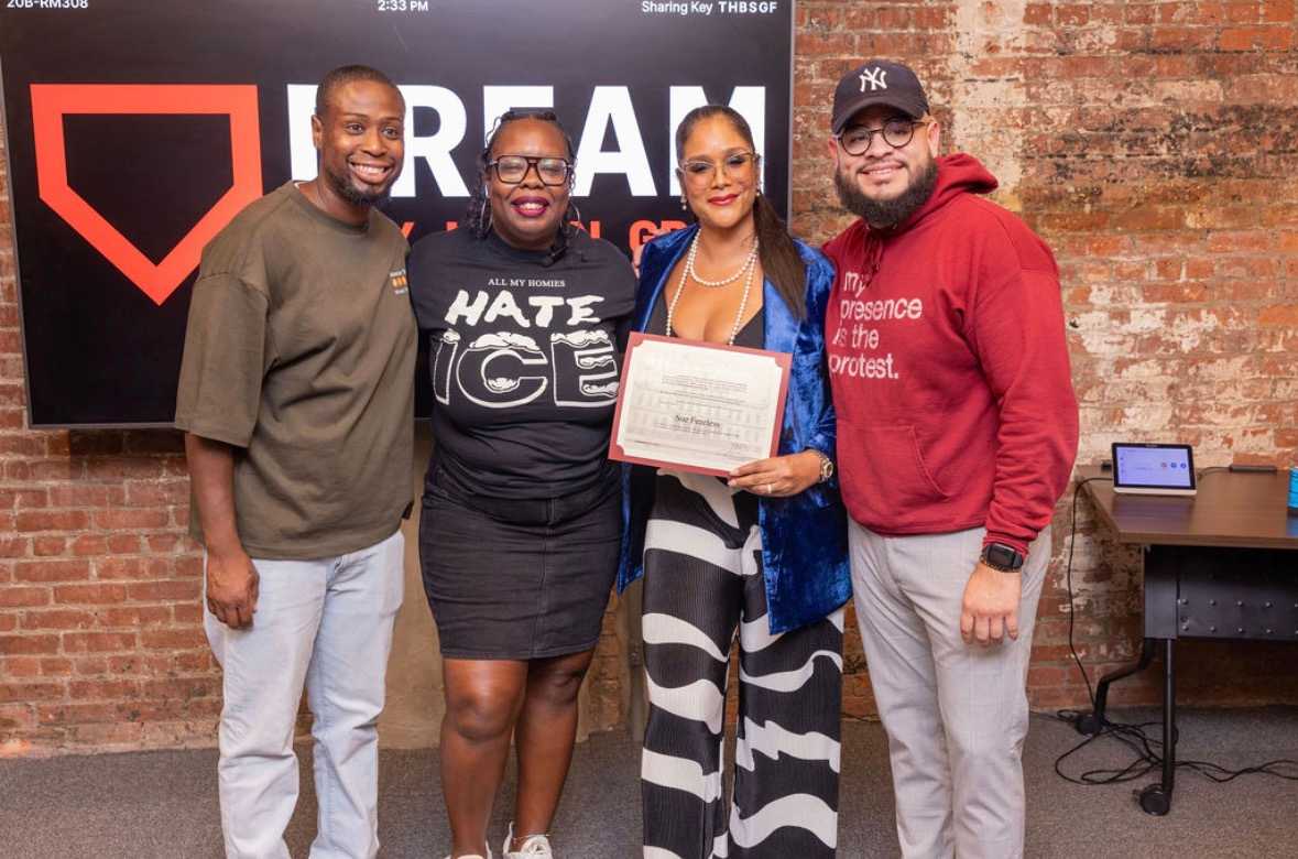 (L-R) Kevin Brooks, Sue Fearless, Council Member Althea Stevens, and Jason Acosta.