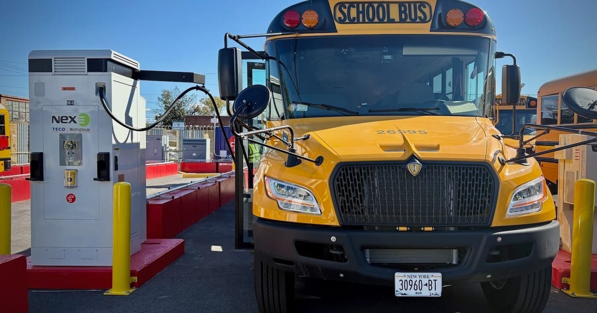 A new fleet of electric school buses hits New York…