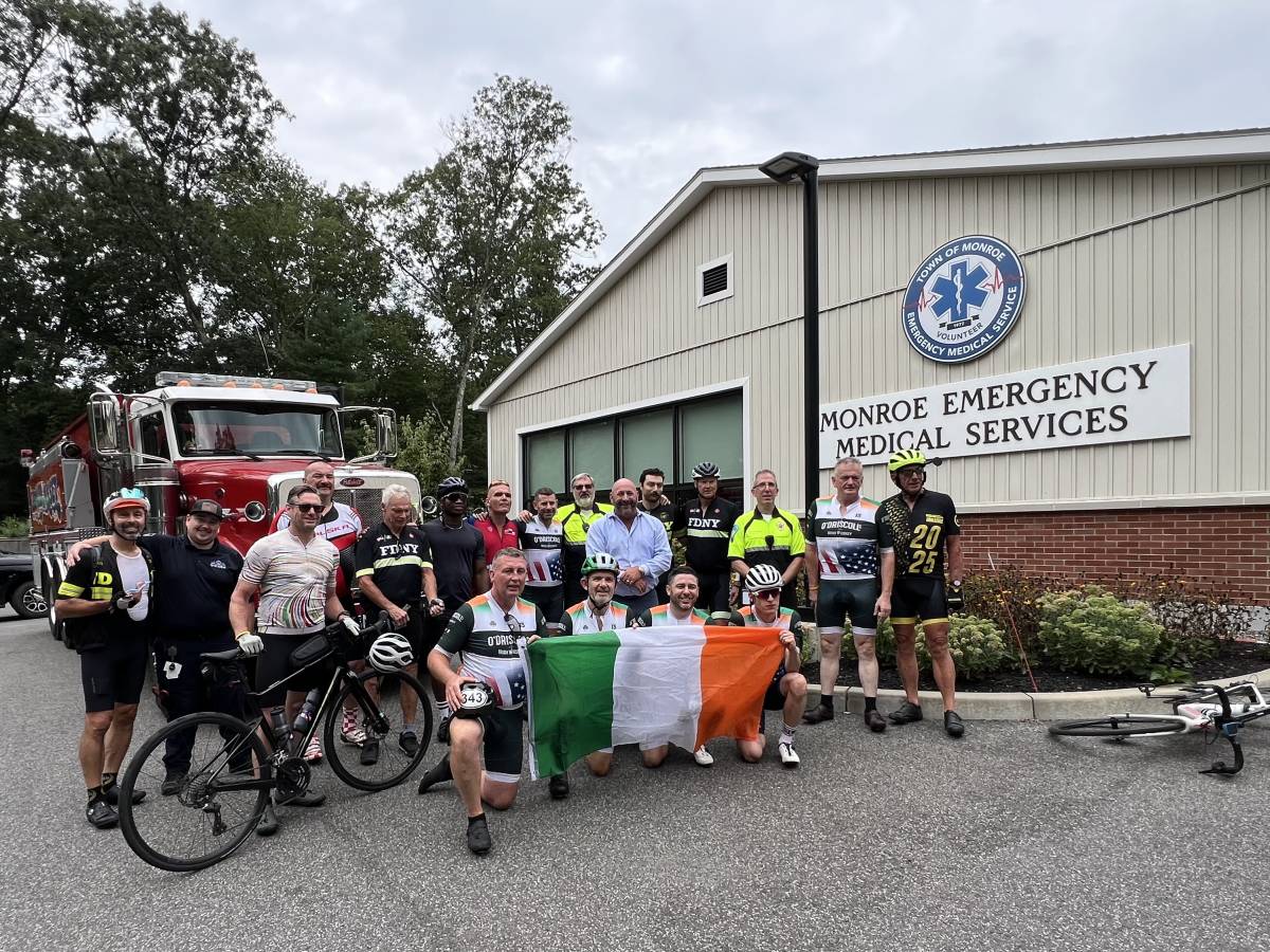 First Responder Ride for Resilience makes a stop at Monroe EMS on its way to NYC