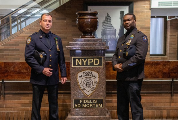 NYPD ESU Officers Gregory Welch, left, and Everald Taylor. (NYPD)